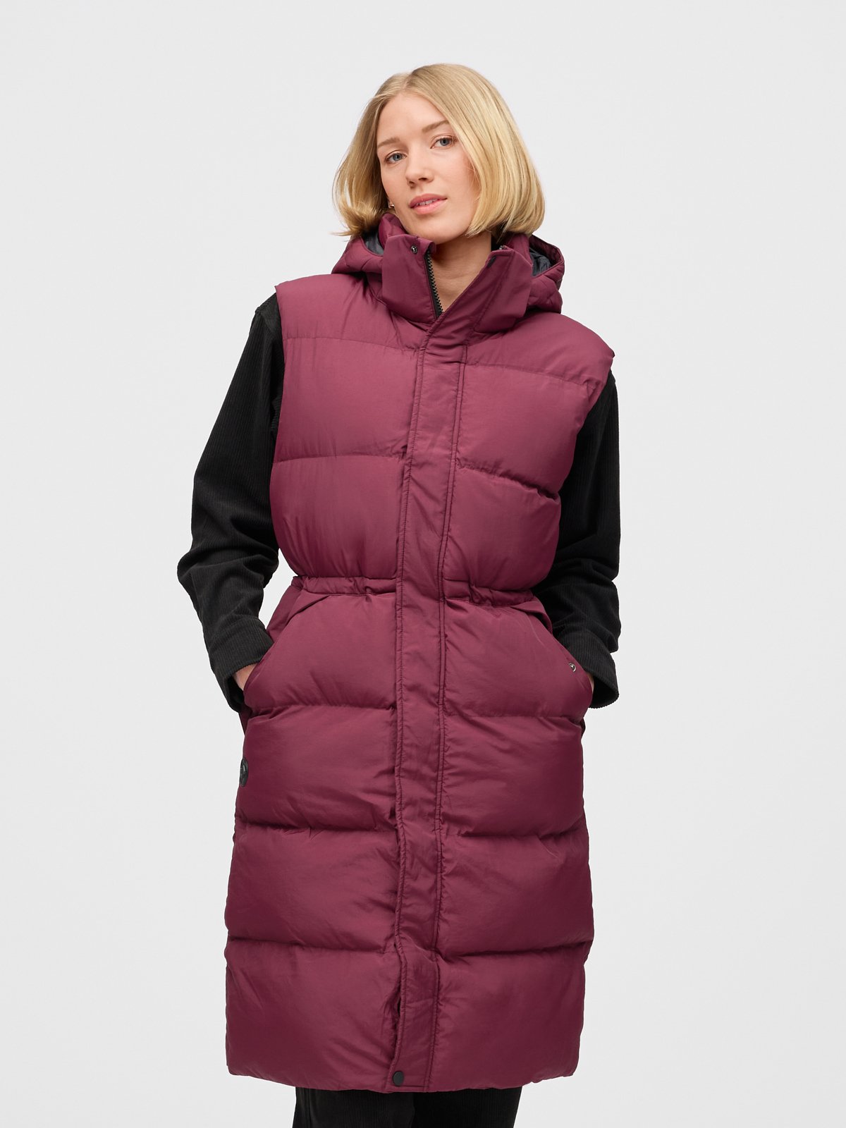 Twentyfour Mode Eva Puffy Vest D M Burgunder