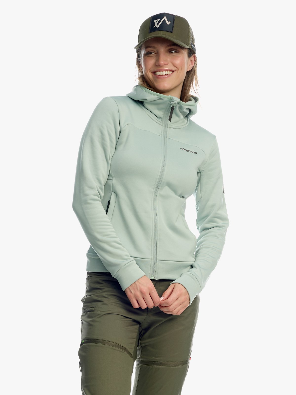 Twentyfour Venture Air Hoodie D Grågrønn