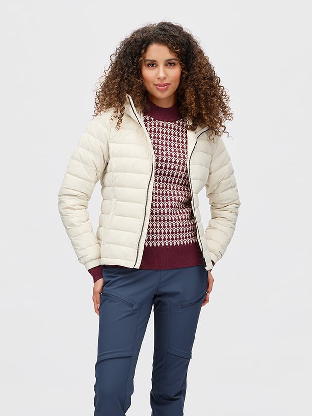 Twentyfour Aurora Lett Dunjakke D Gråhvit