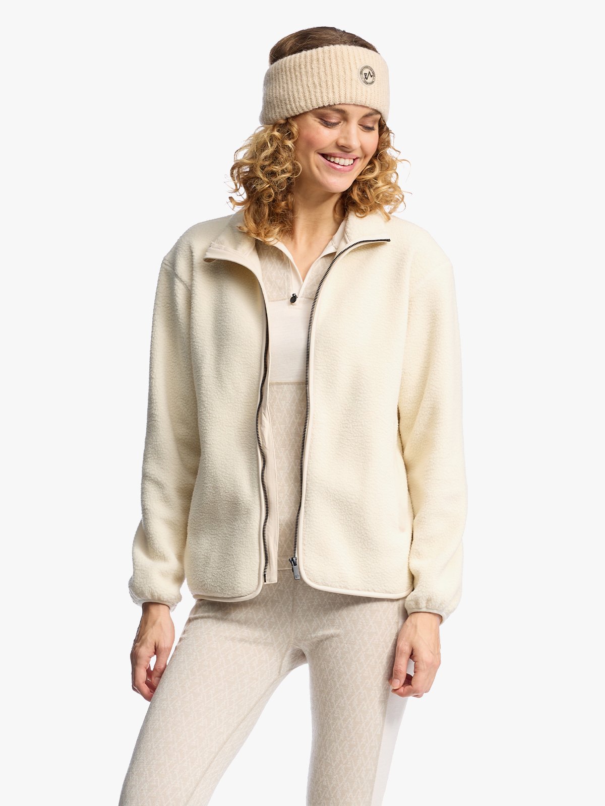 Twentyfour Aurora Pile Jakke D Gråhvit