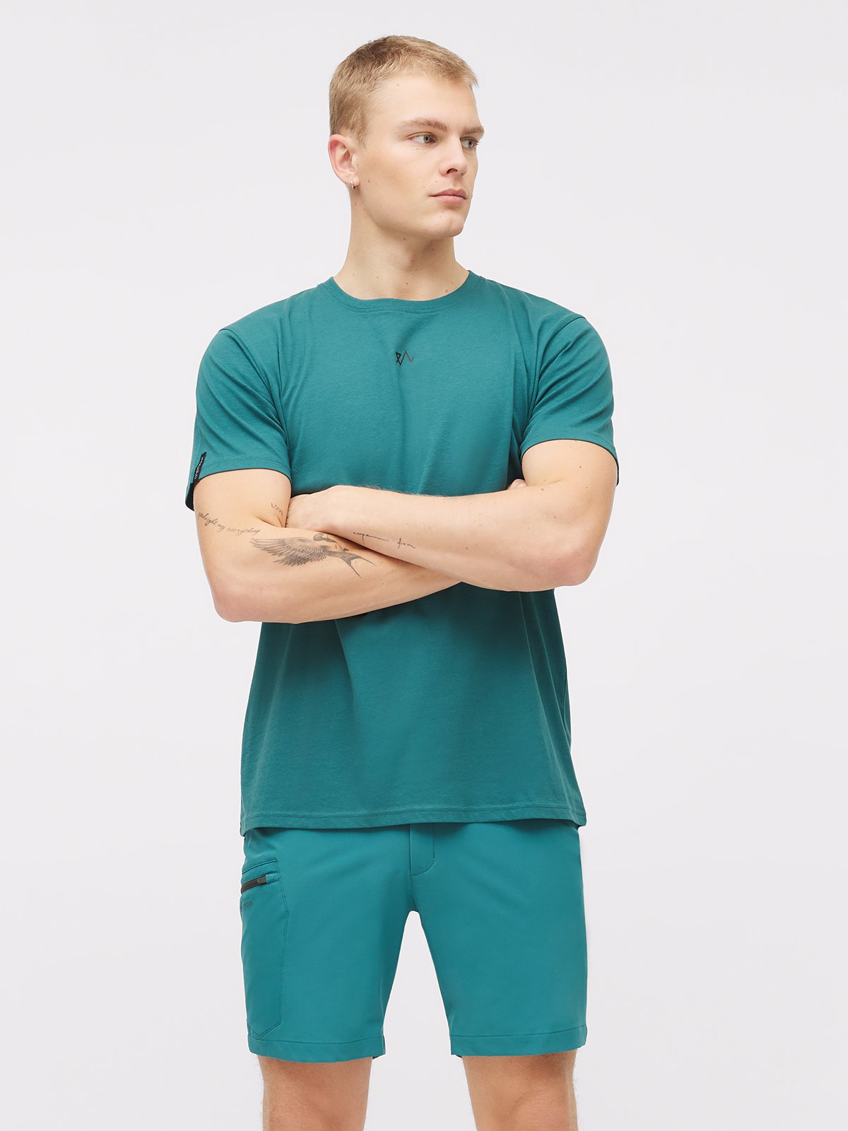 Twentyfour & T-skjorte U Blågrønn