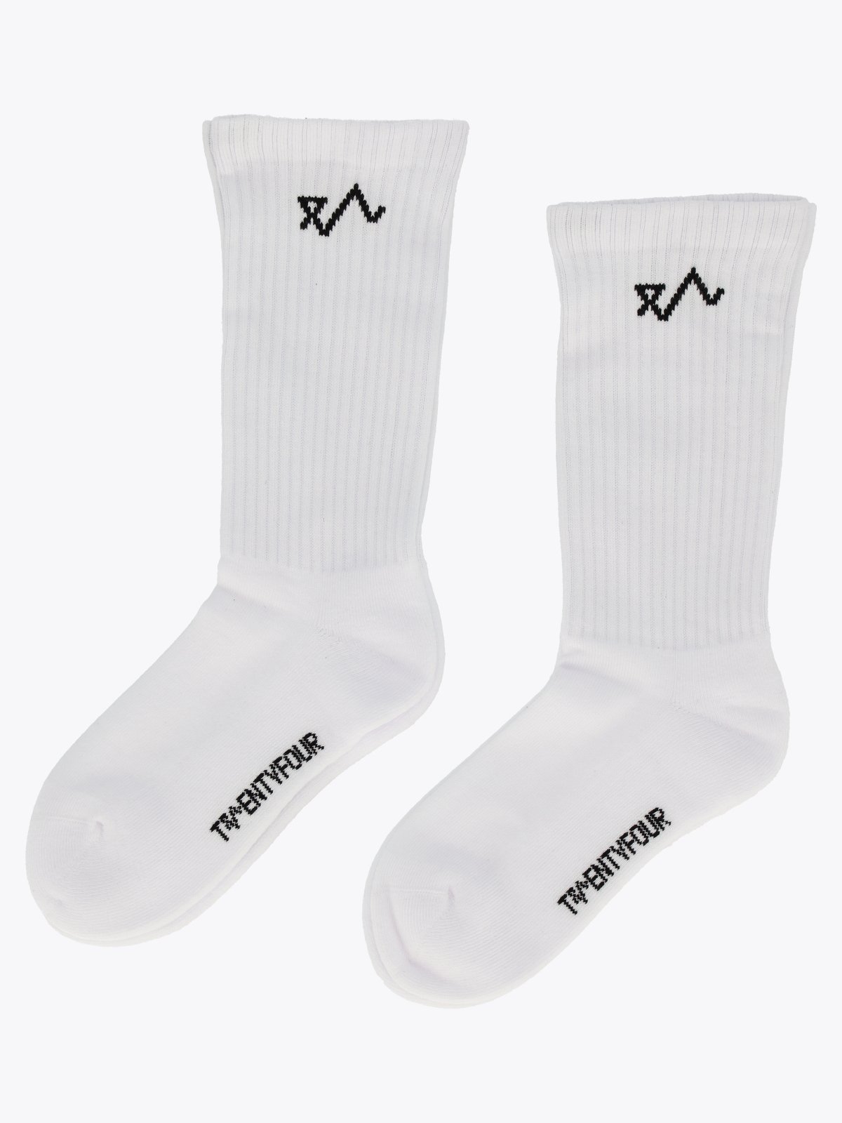 Twentyfour & Sportsokk Høy 2pk Hvit