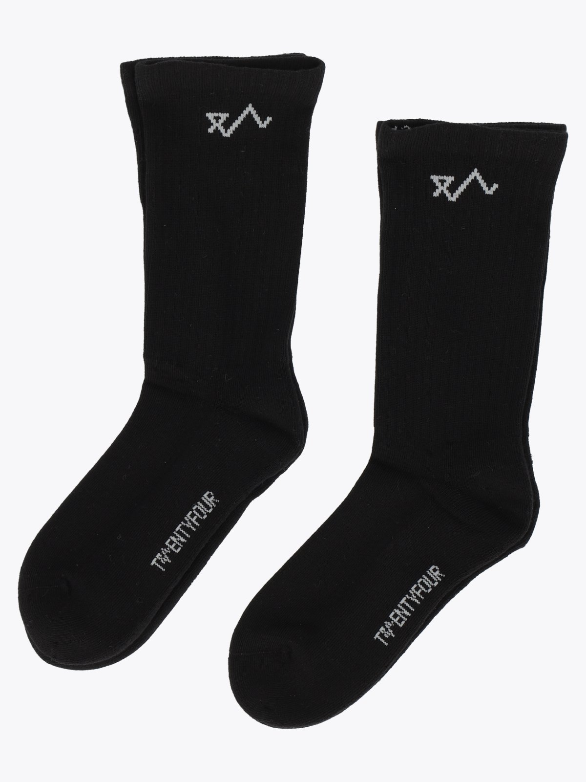 Twentyfour & Sportsokk Høy 2pk Sort