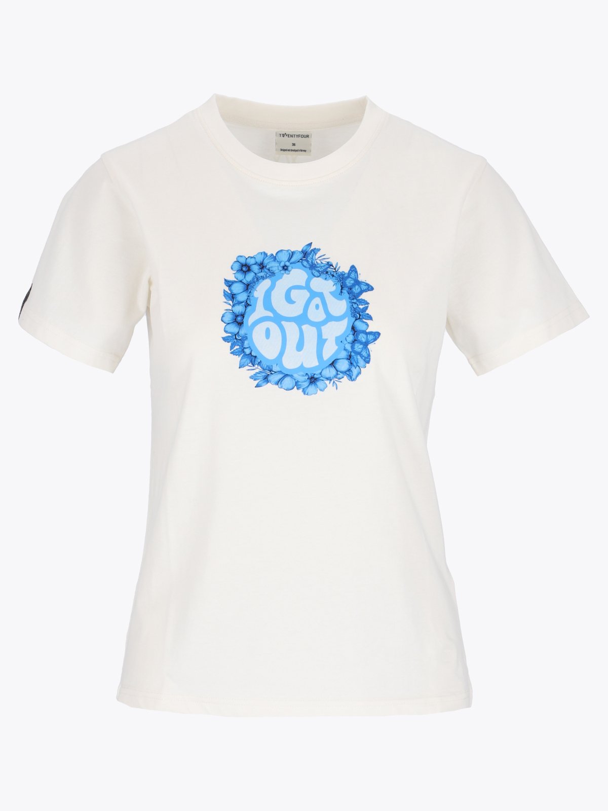 Twentyfour & IGO Flower T-skjorte D Hvit