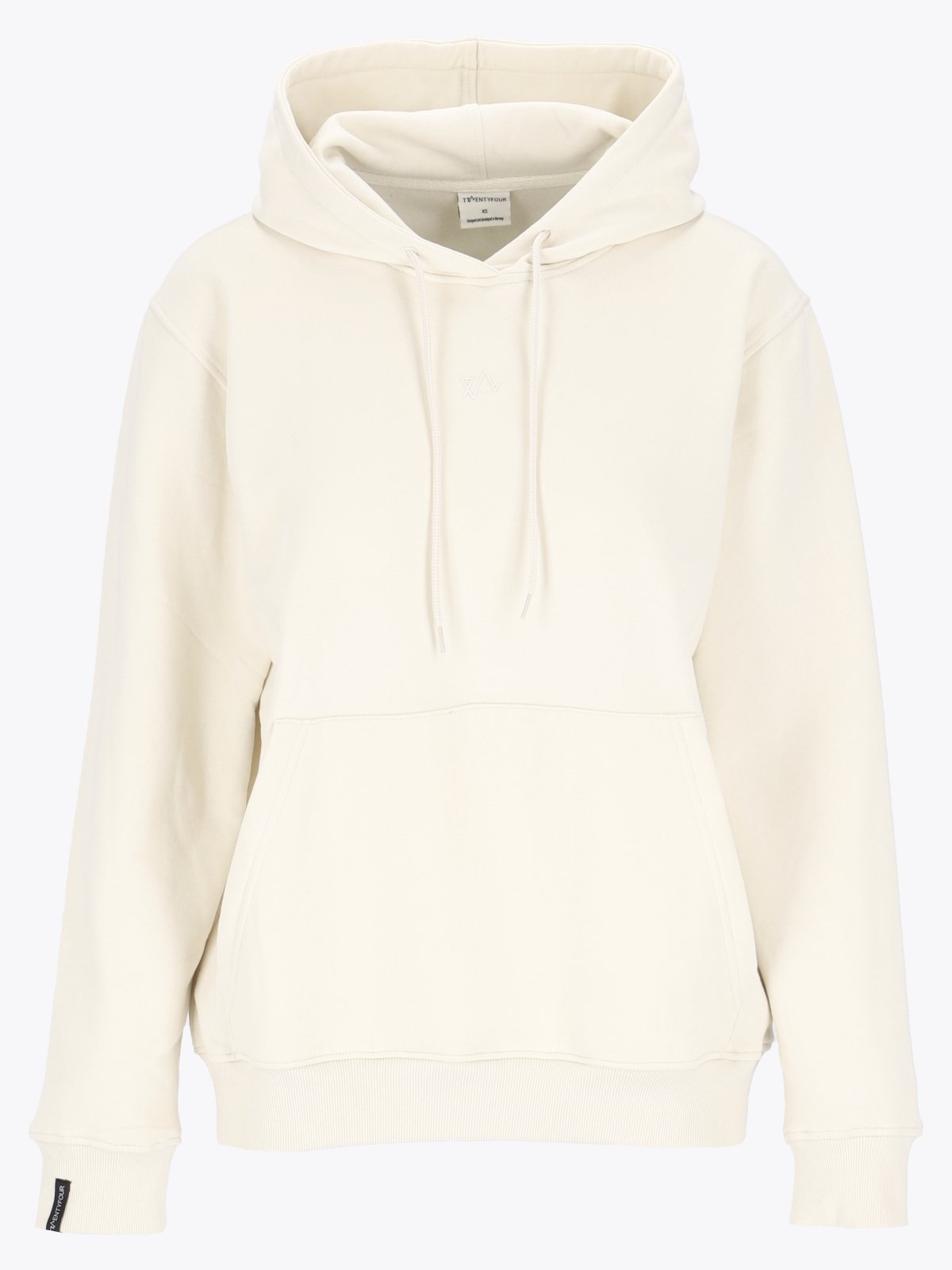 Twentyfour & Art Hoodie U Gråhvit