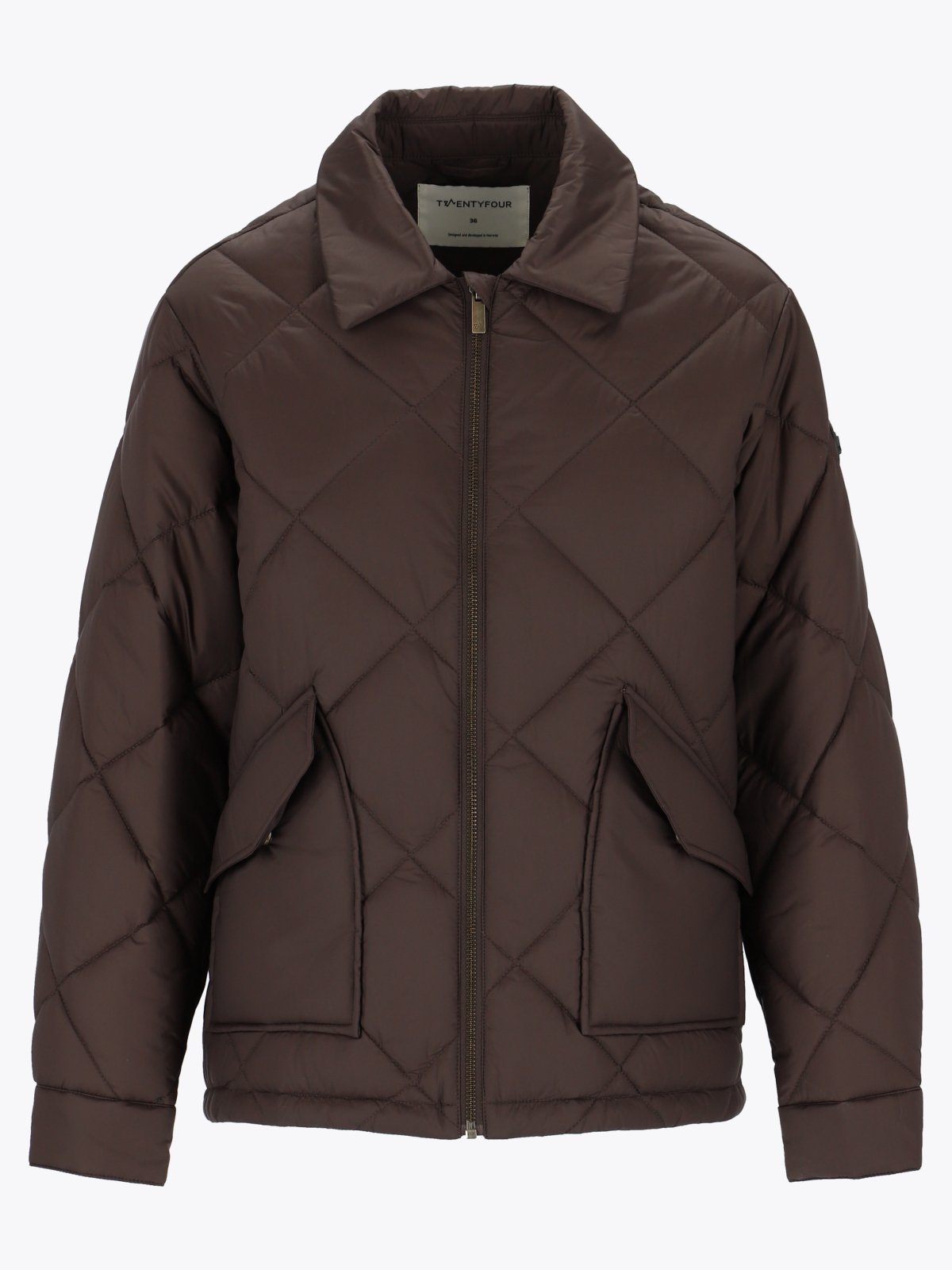 Twentyfour Mode Nora Quilted Jakke D Mørk Brun