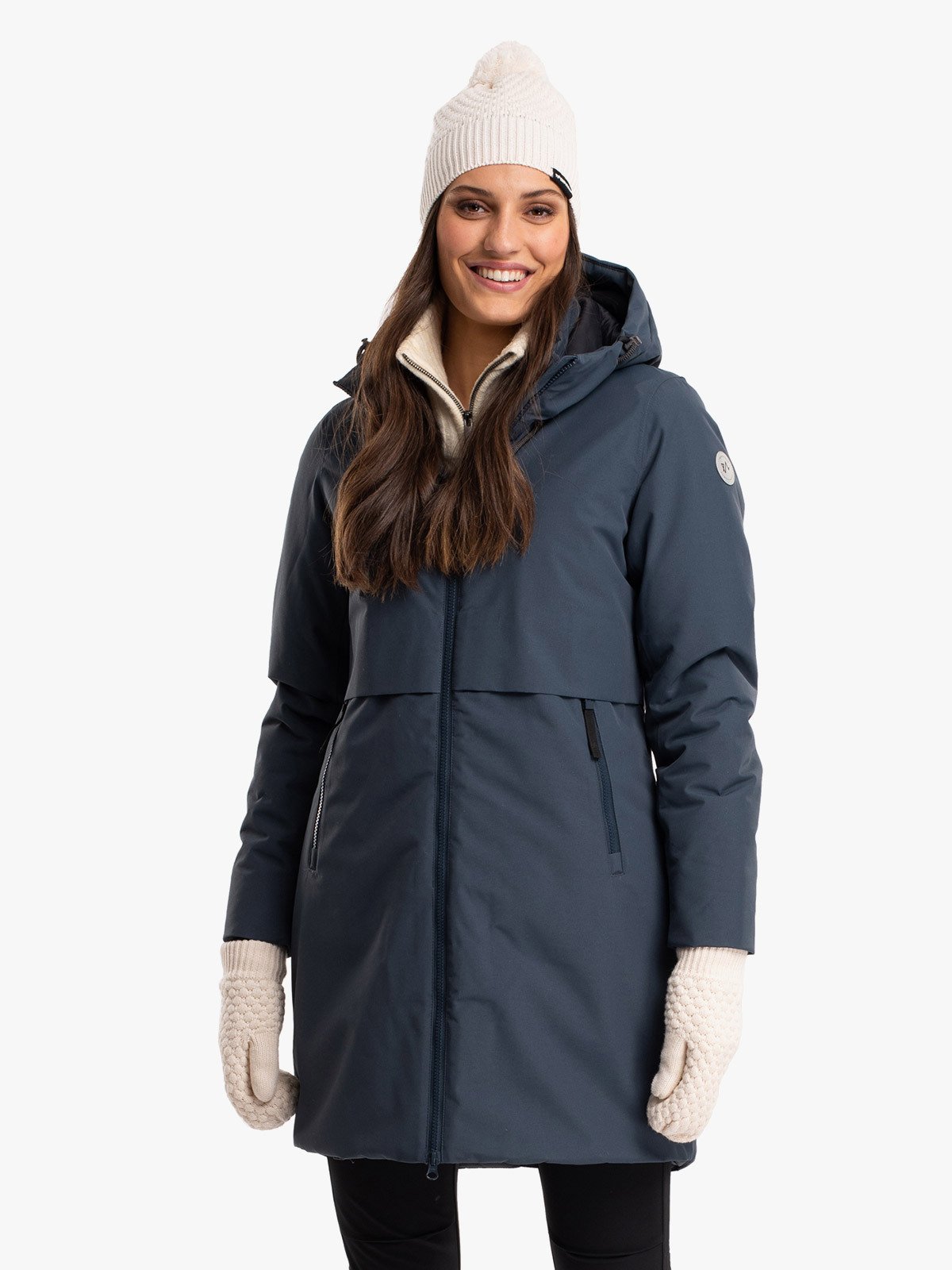 Twentyfour Mellow Vattert Parkas D Blekkblå