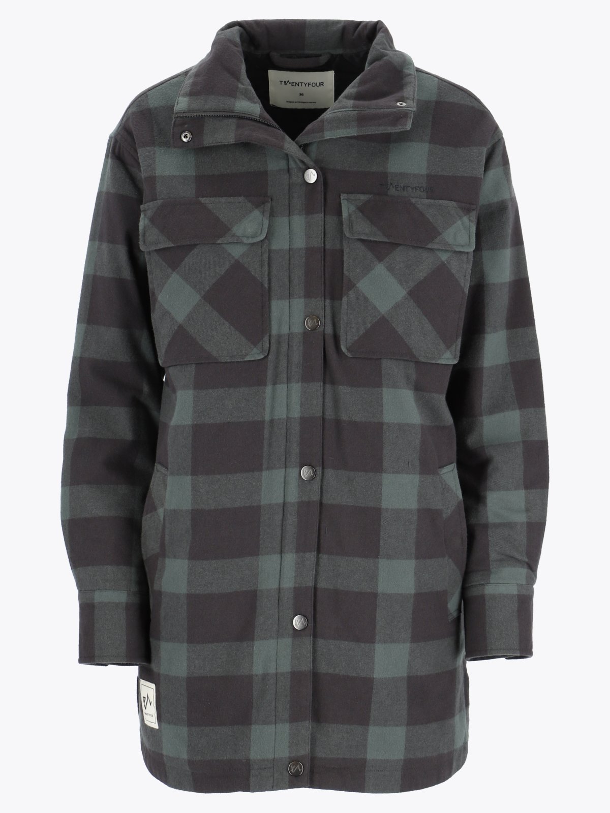 Twentyfour Finse Flannel Jakke D Mellomgrønn