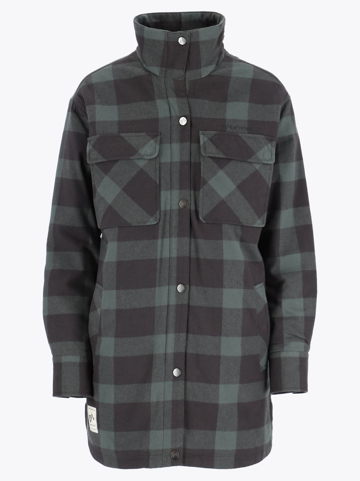 Twentyfour Finse Flannel Jakke D Mellomgrønn