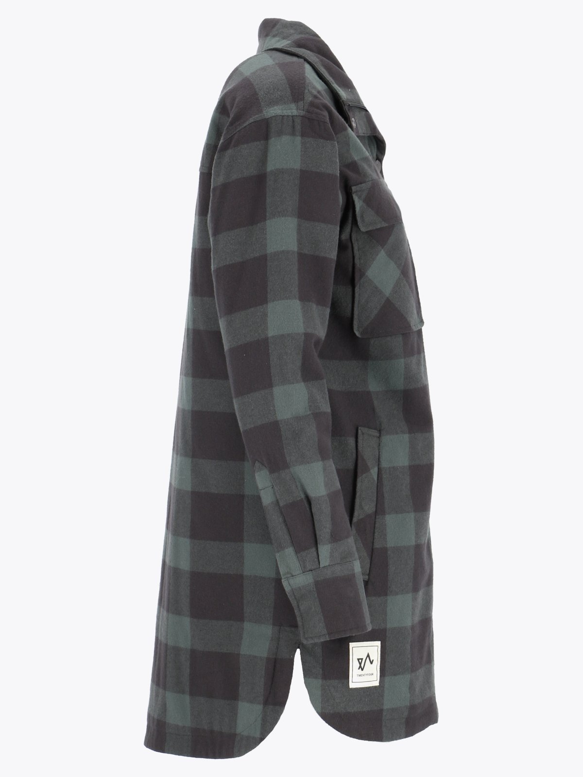 Twentyfour Finse Flannel Jakke D Mellomgrønn