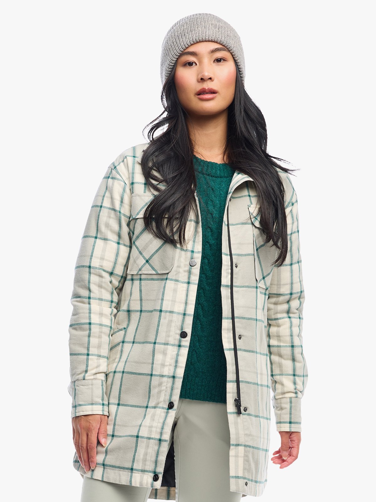 Twentyfour Finse Flannel Jakke D Varm Grå