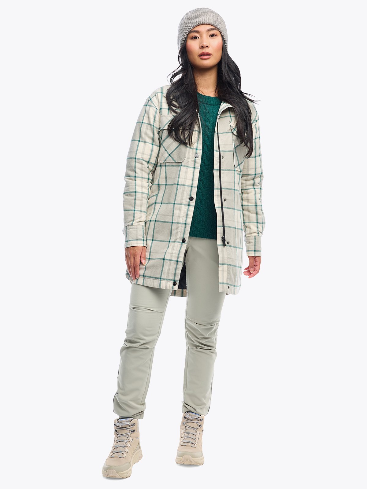 Twentyfour Finse Flannel Jakke D Varm Grå
