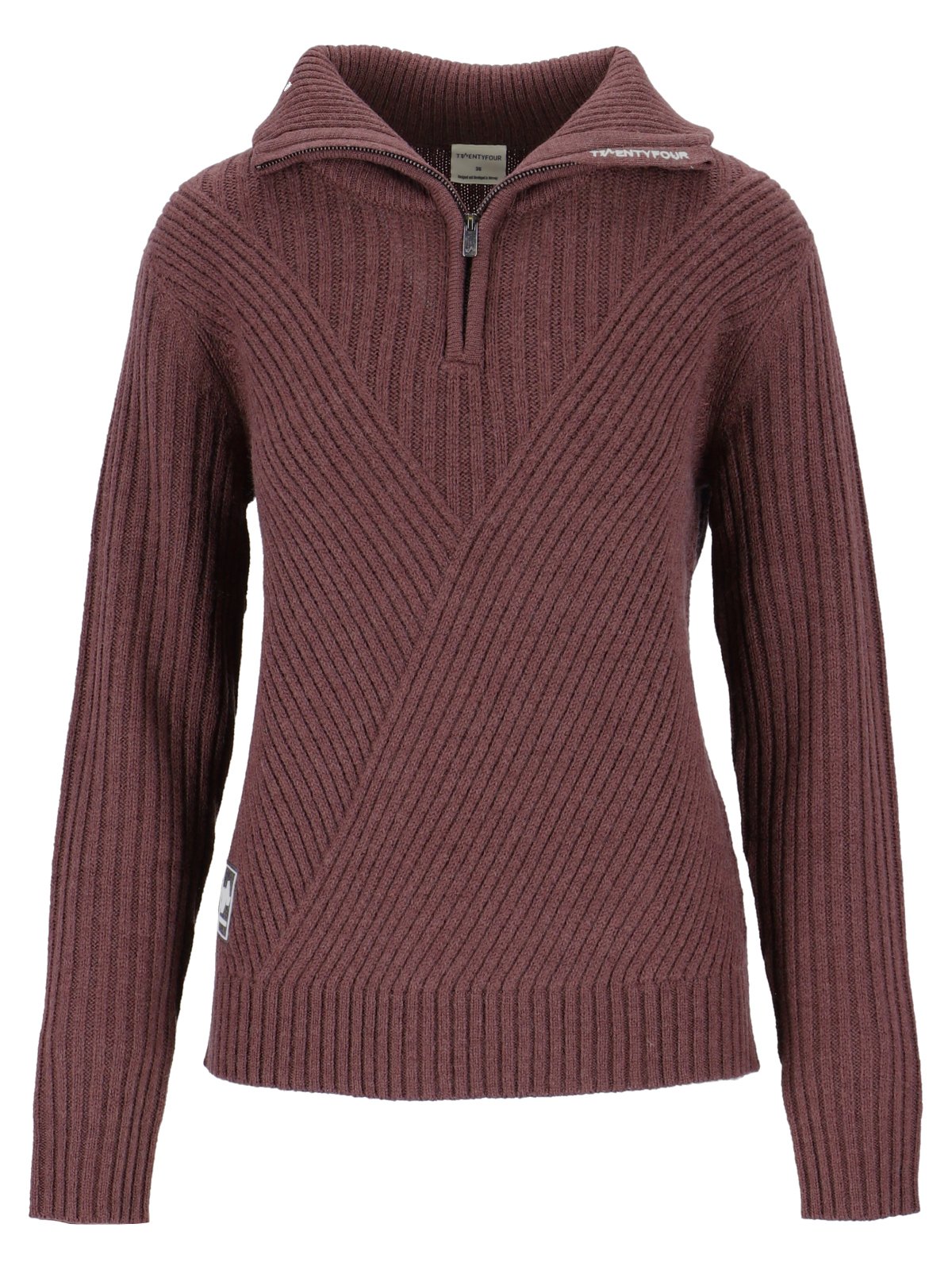 Twentyfour Finse Una Knit Sweater W Dyp Plomme