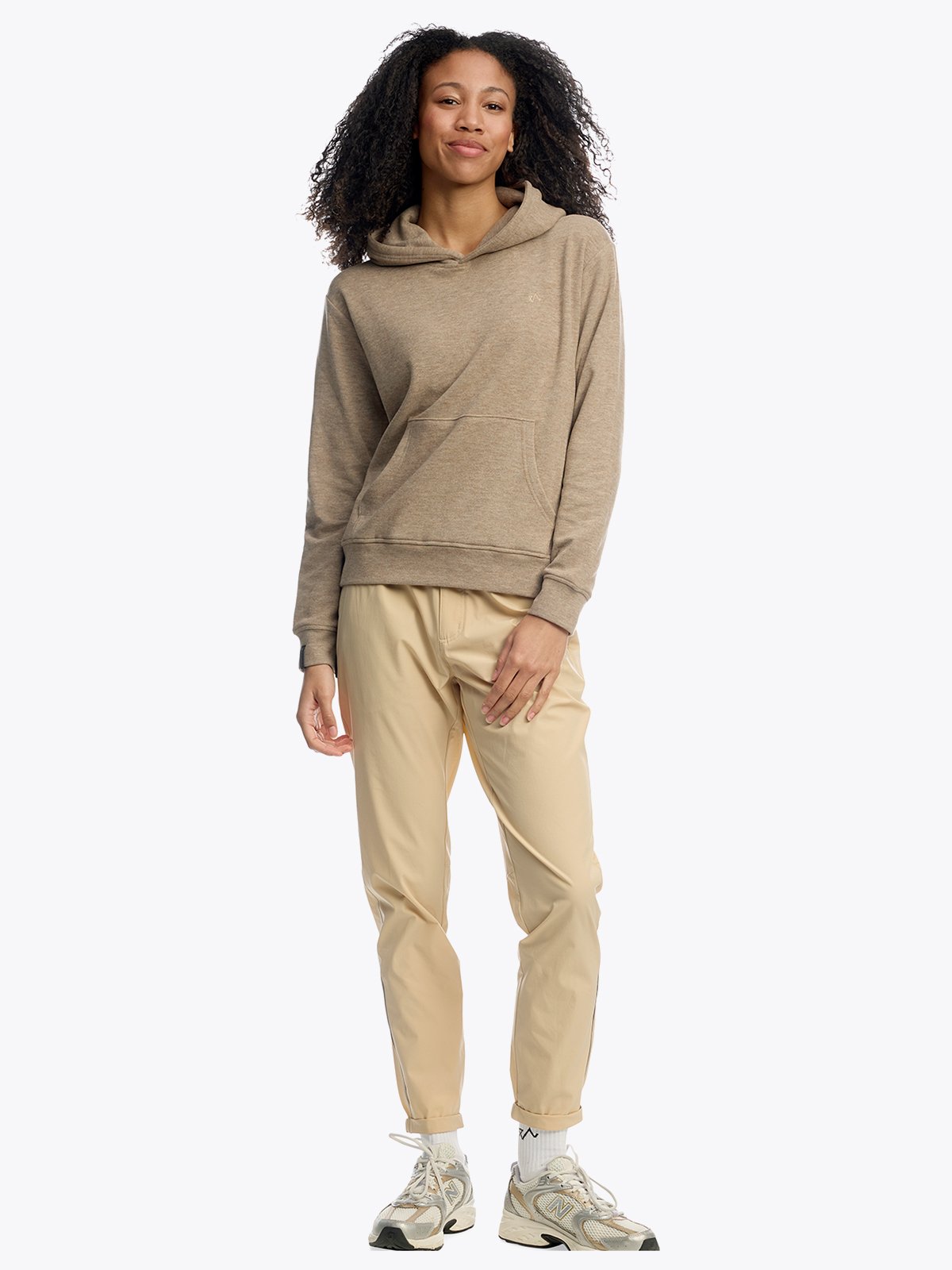 Twentyfour Mode Comfy Hoodie D Mørk Beige