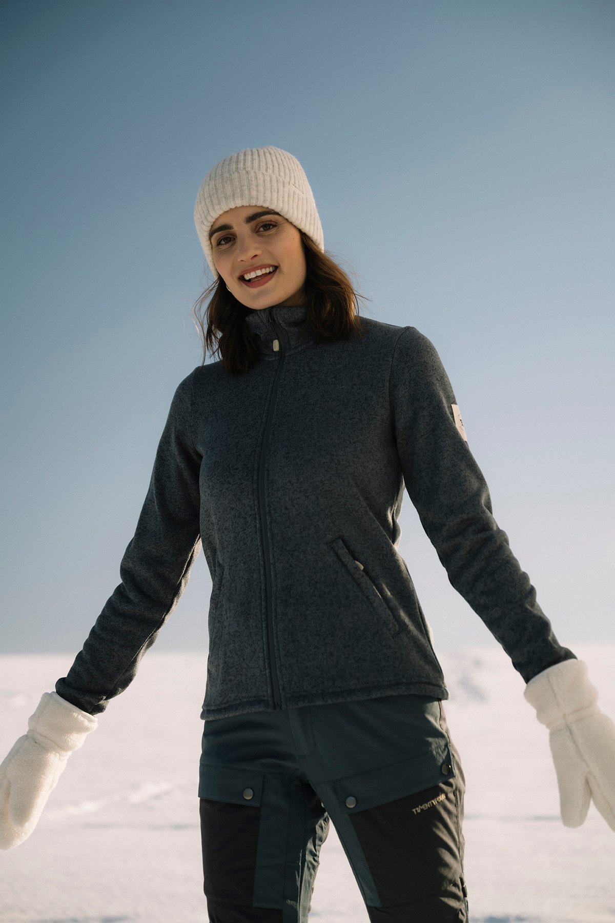 Twentyfour Finse Knitfleece D Blekkblå