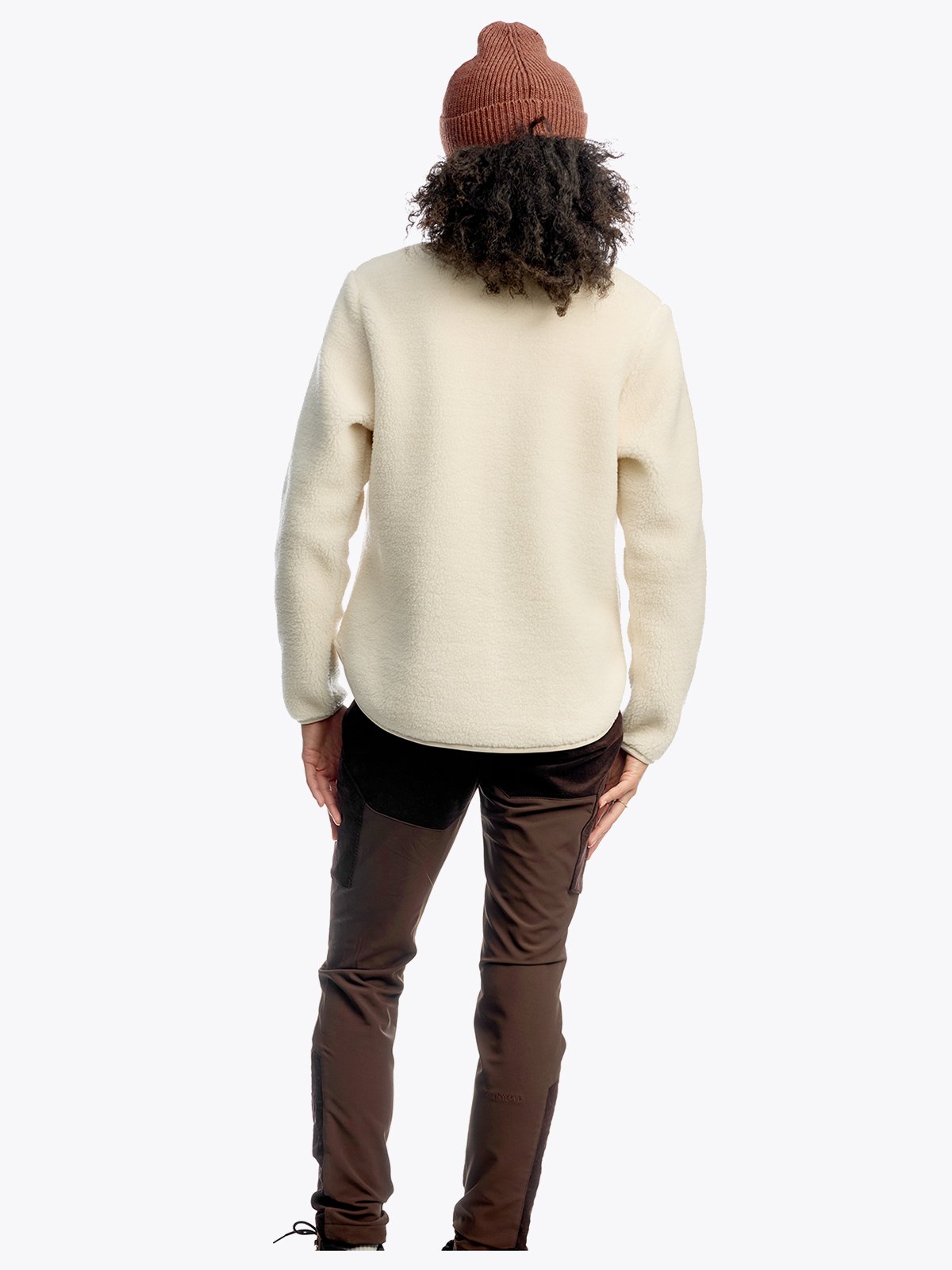 Twentyfour Finse LZ Sherpafleece D Gråhvit