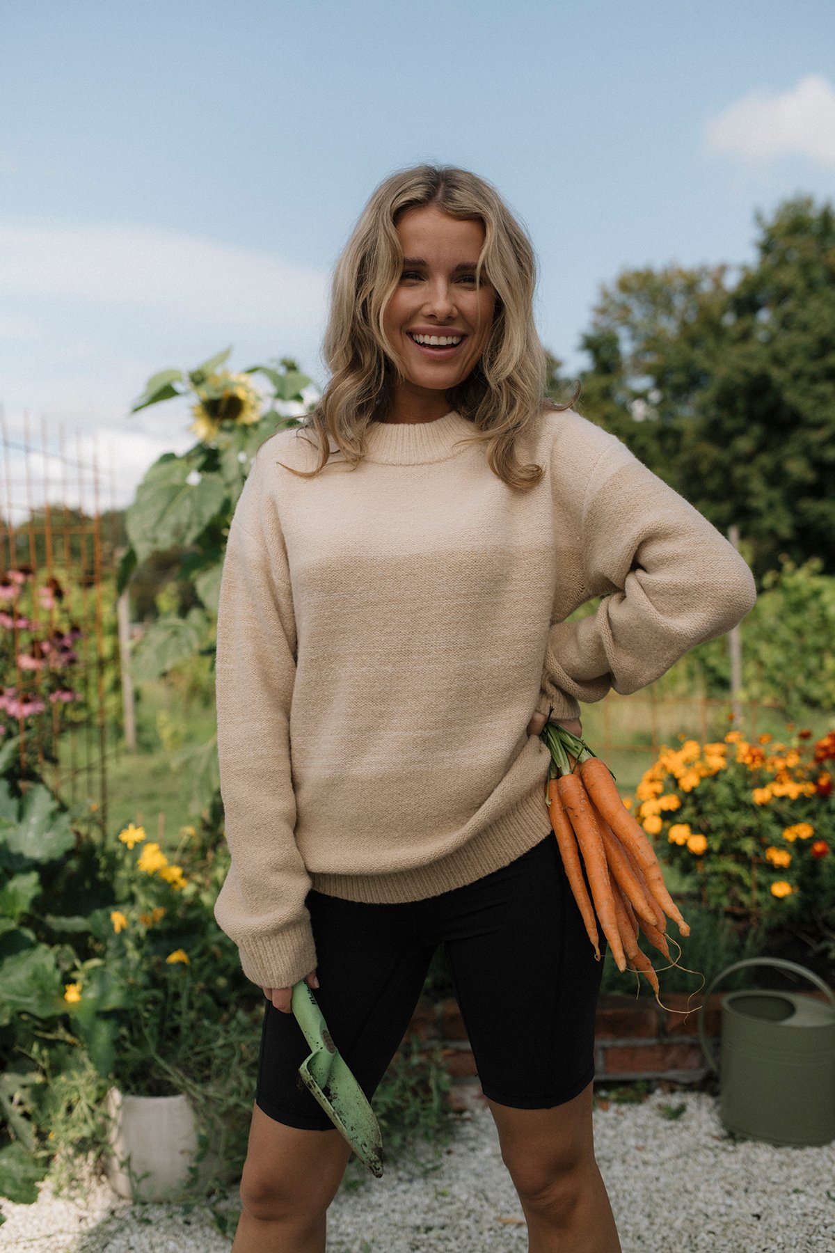 Twentyfour Mode Strikkegenser D Sand