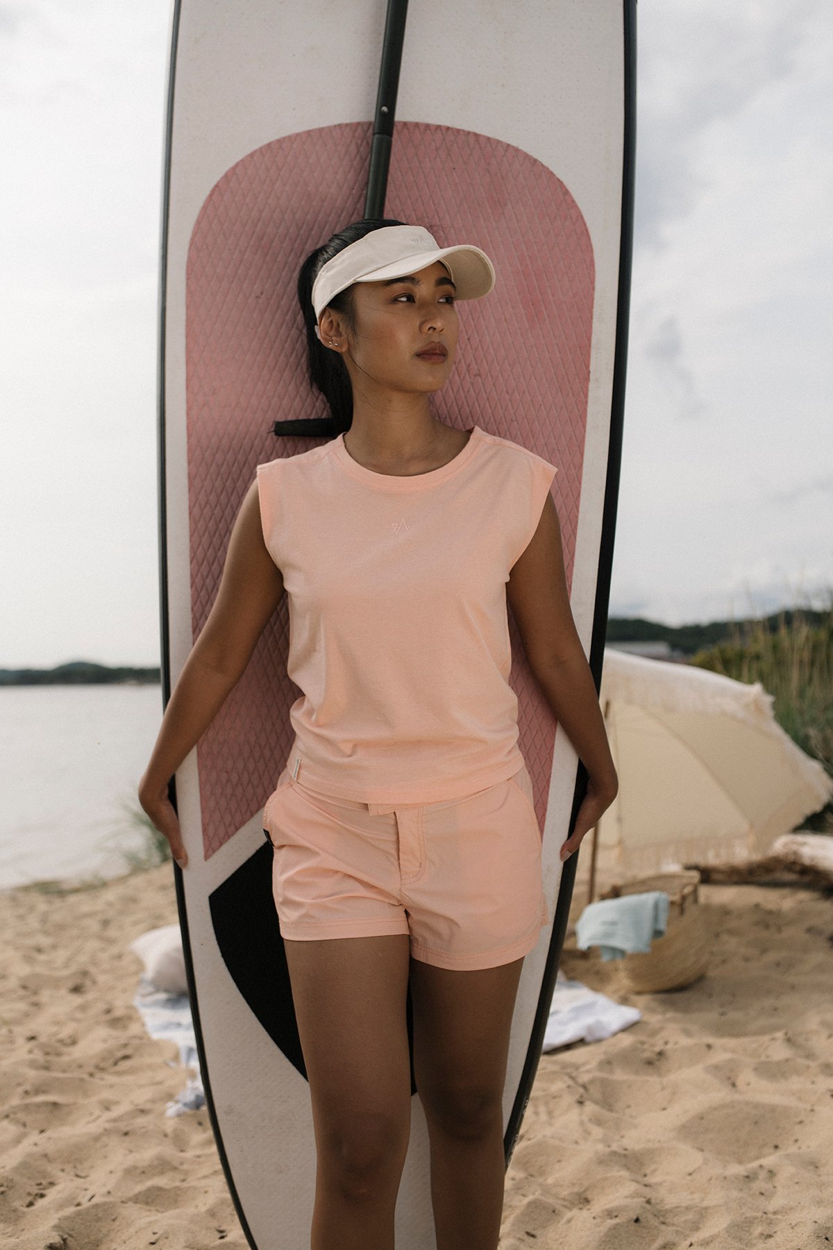 Twentyfour Mode Sleeveless Tee D Lys Fersken