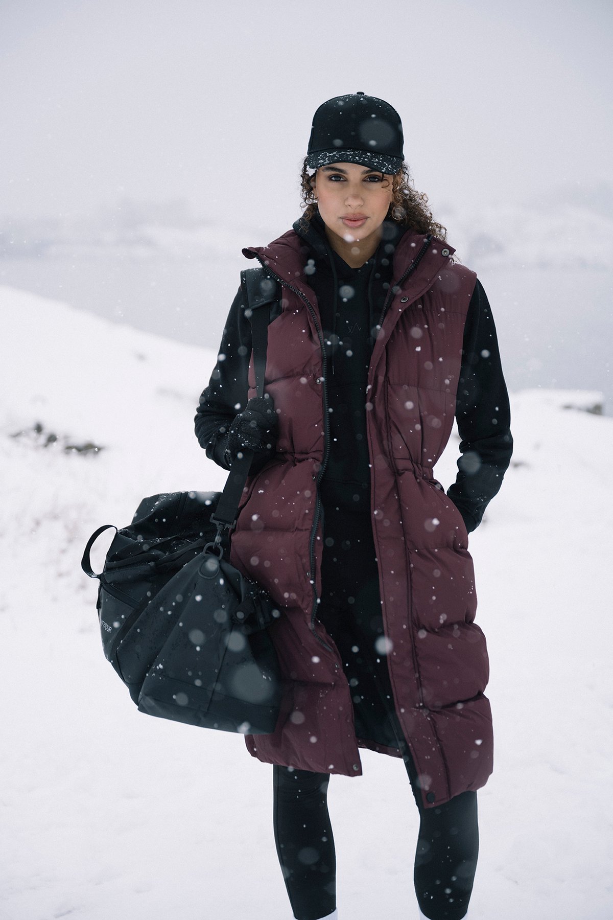 Twentyfour Mode Eva Puffy Vest D M Burgunder