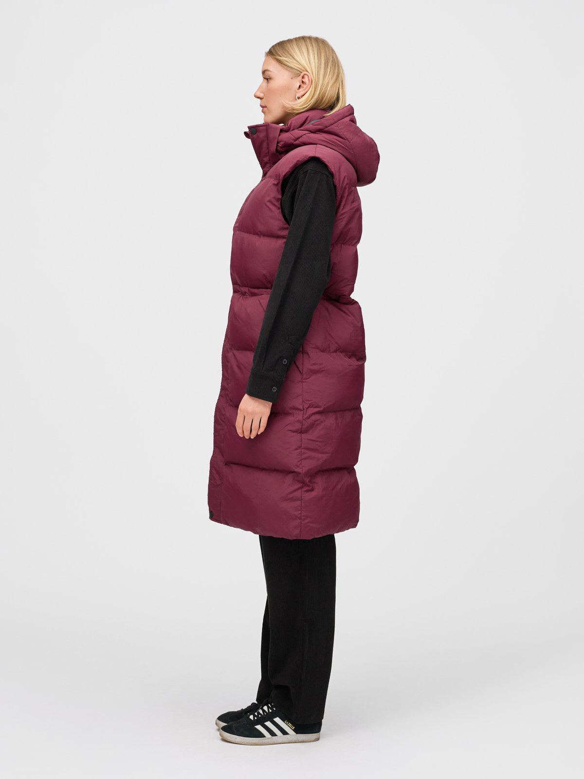 Twentyfour Mode Eva Puffy Vest D M Burgunder