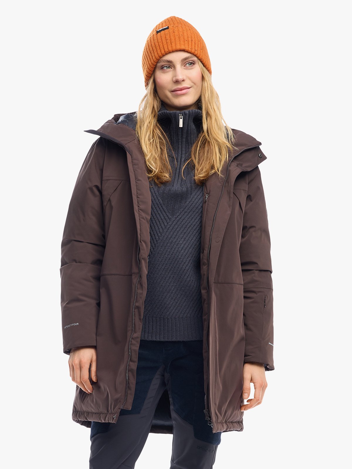 Twentyfour Finse Dunparkas D Mørk Brun