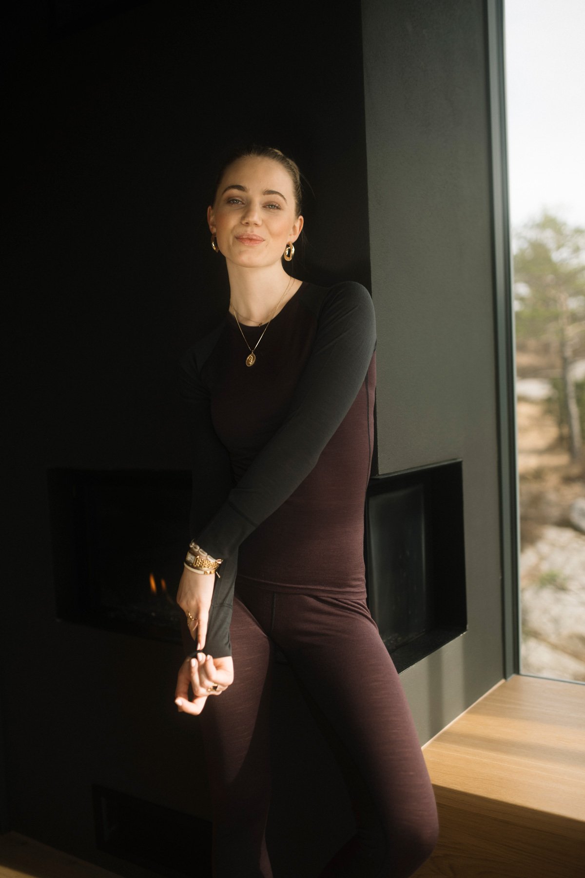 Twentyfour Finse Ullundertøy Sett D Dyp Plomme