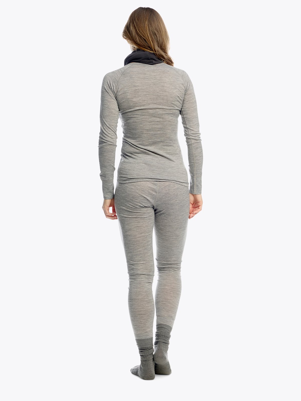 Twentyfour Finse Ullundertøy Sett D Gråmelert