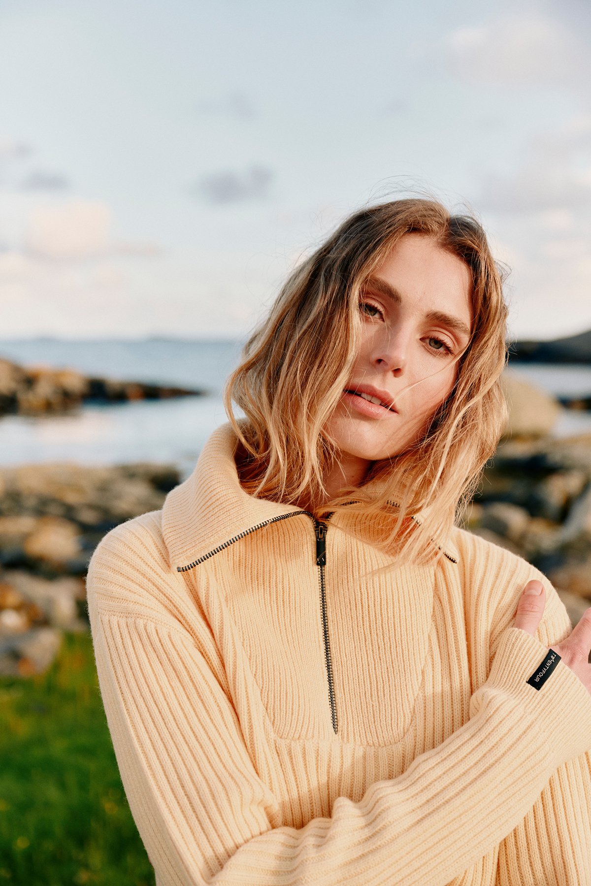 Twentyfour Mode Rib HZ Knit D Lys Gul