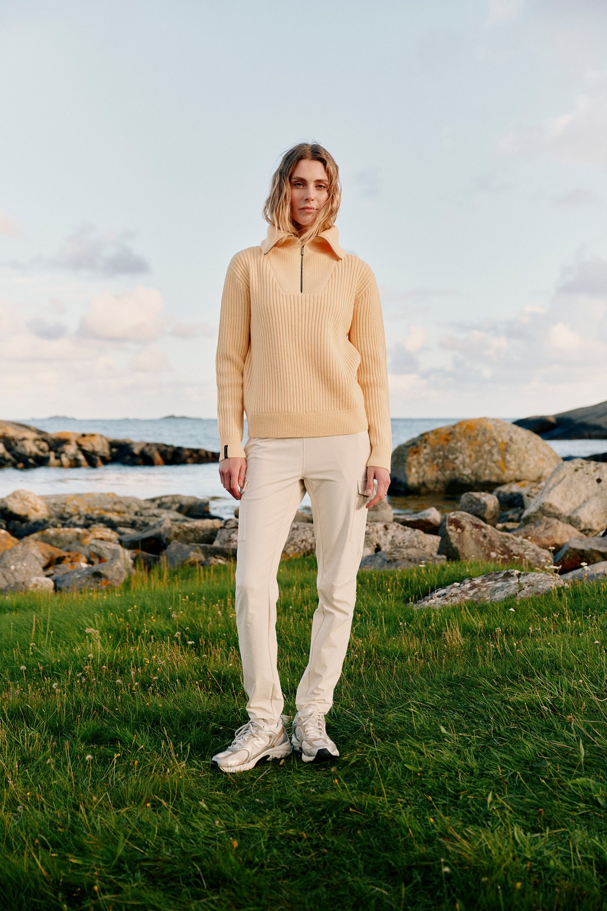 Twentyfour Mode Rib HZ Knit D Lys Gul