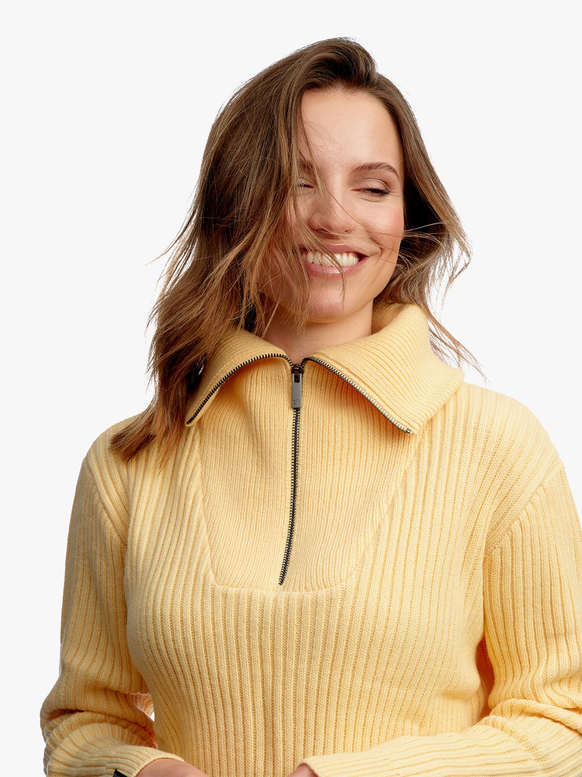 Twentyfour Mode Rib HZ Knit D Lys Gul