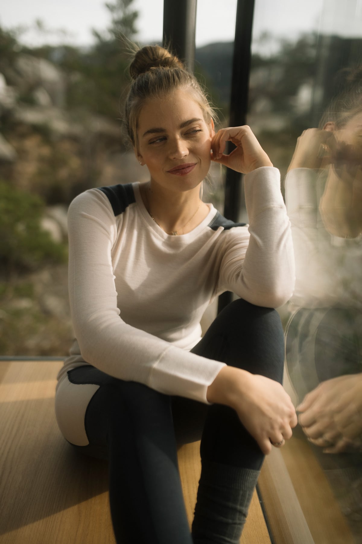 Twentyfour Finse Merino LS Topp D Gråhvit