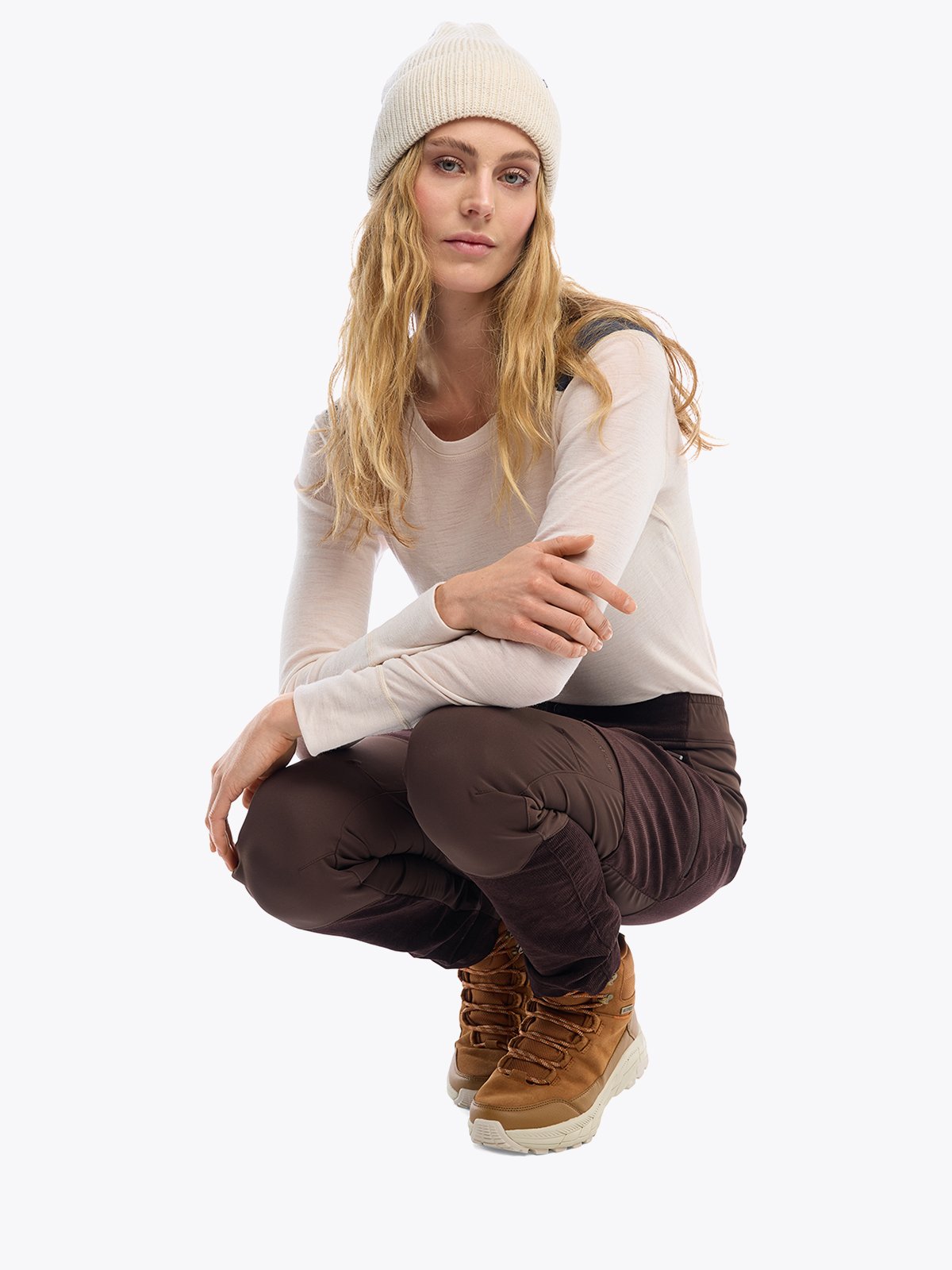 Twentyfour Finse Merino LS Topp D Gråhvit