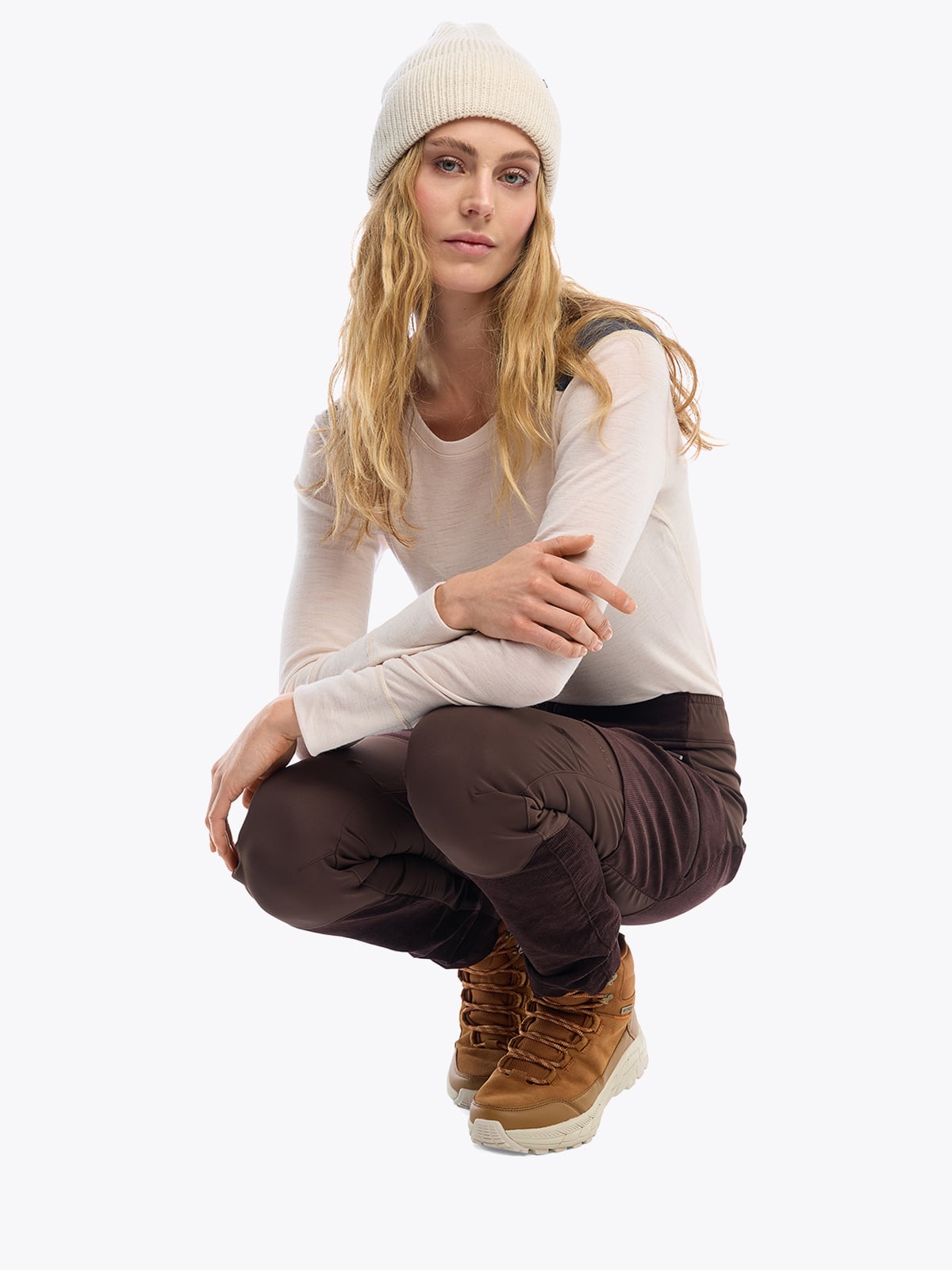 Twentyfour Finse Merino LS Topp D Gråhvit