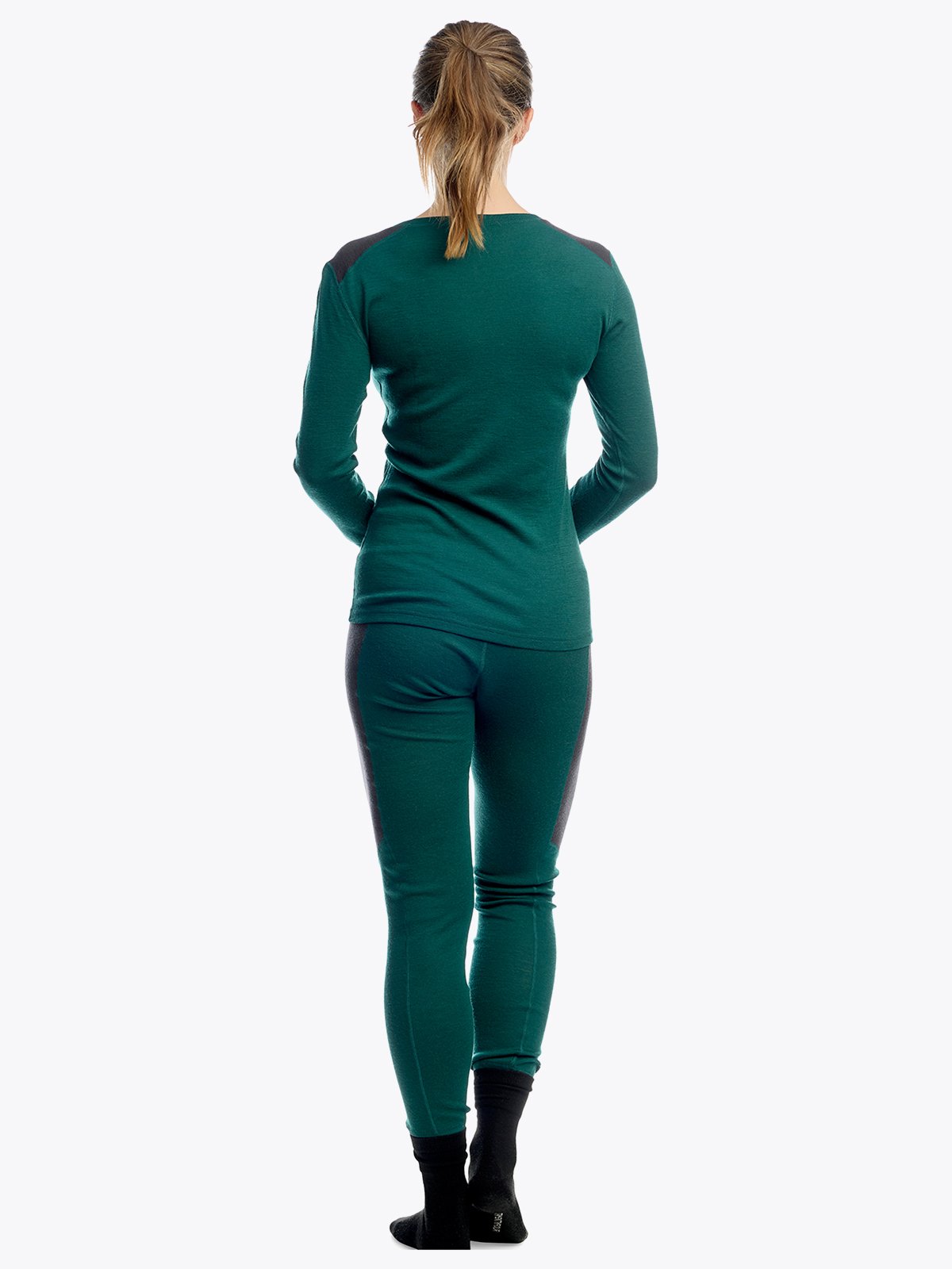 Twentyfour Finse Merino LS Topp D Mørk Grønn