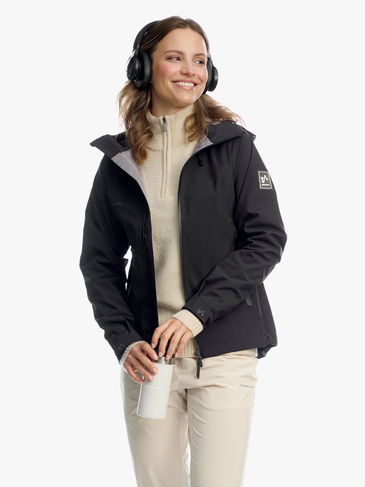 Twentyfour Venture 3L Skalljakke D Sort