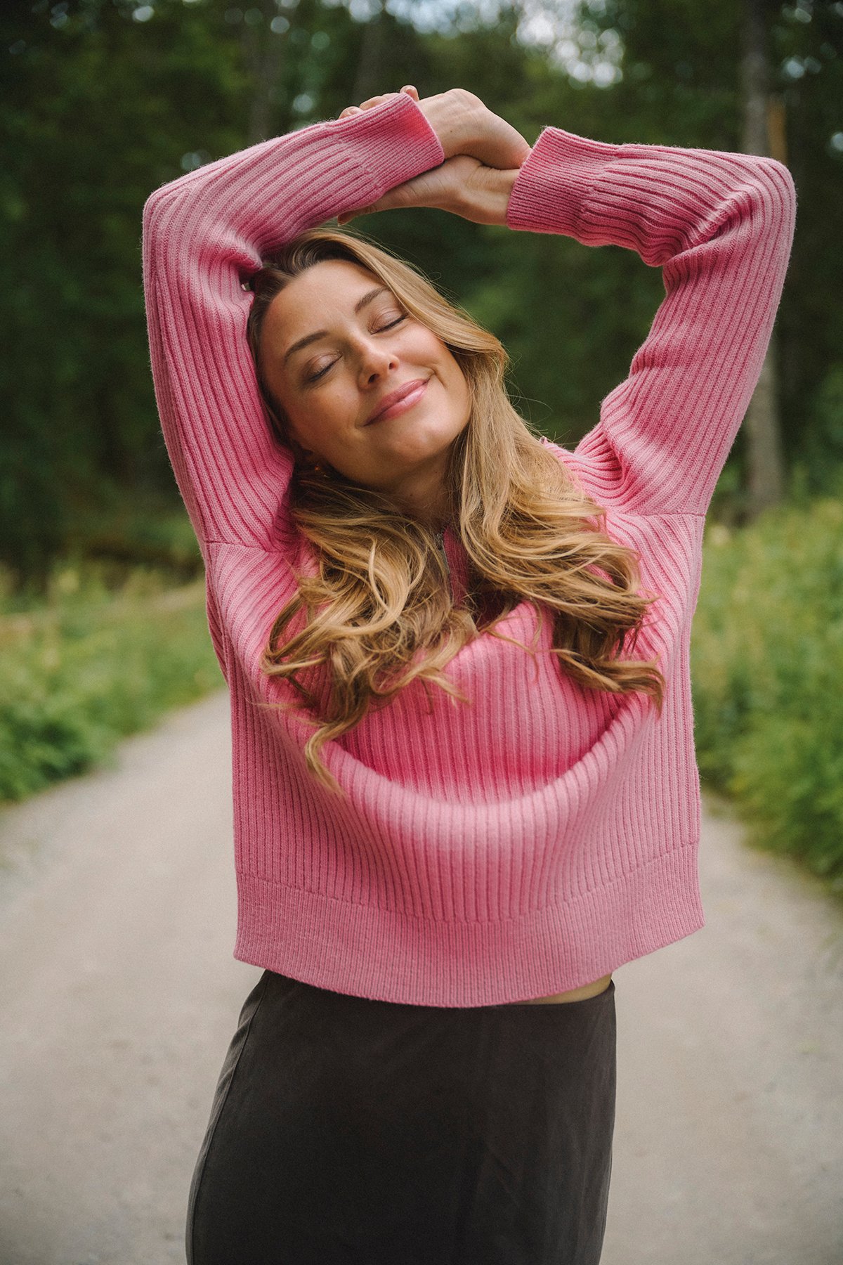 Twentyfour Mode Rib HZ Knit D Rosa