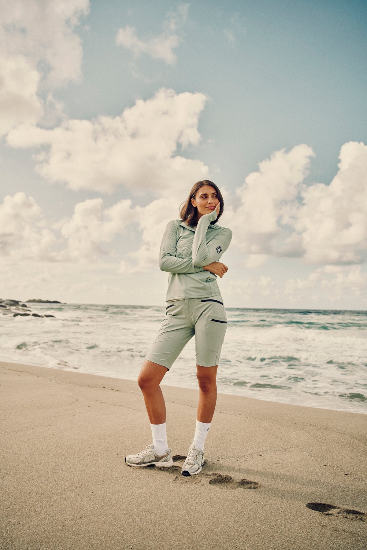 Twentyfour Venture 360 Lang Shorts D Grågrønn