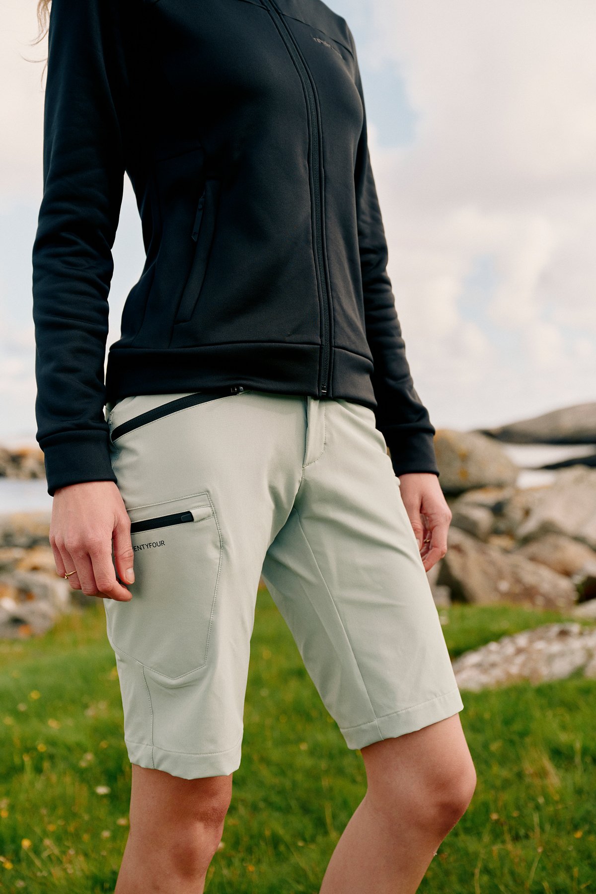 Twentyfour Venture 360 Lang Shorts D Grågrønn