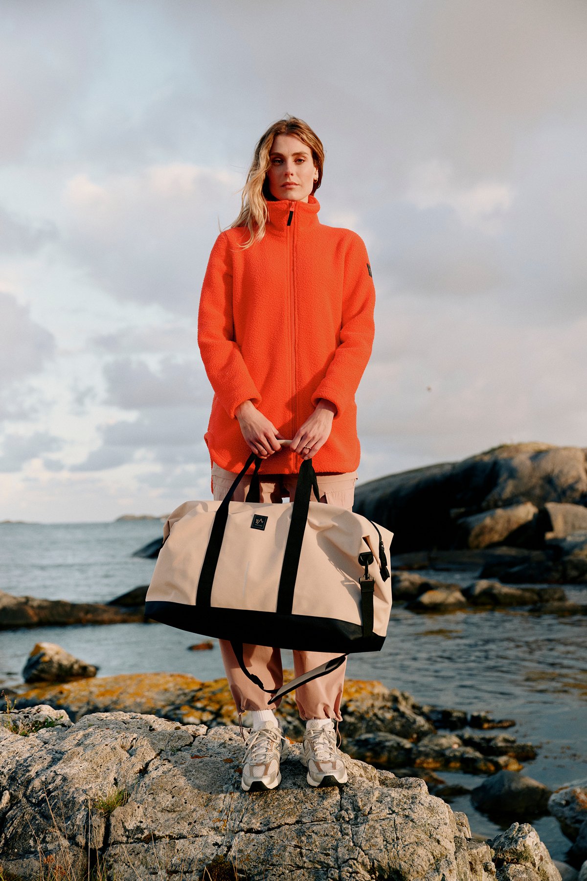 Twentyfour Mode Pile Jakke D Tomatrød