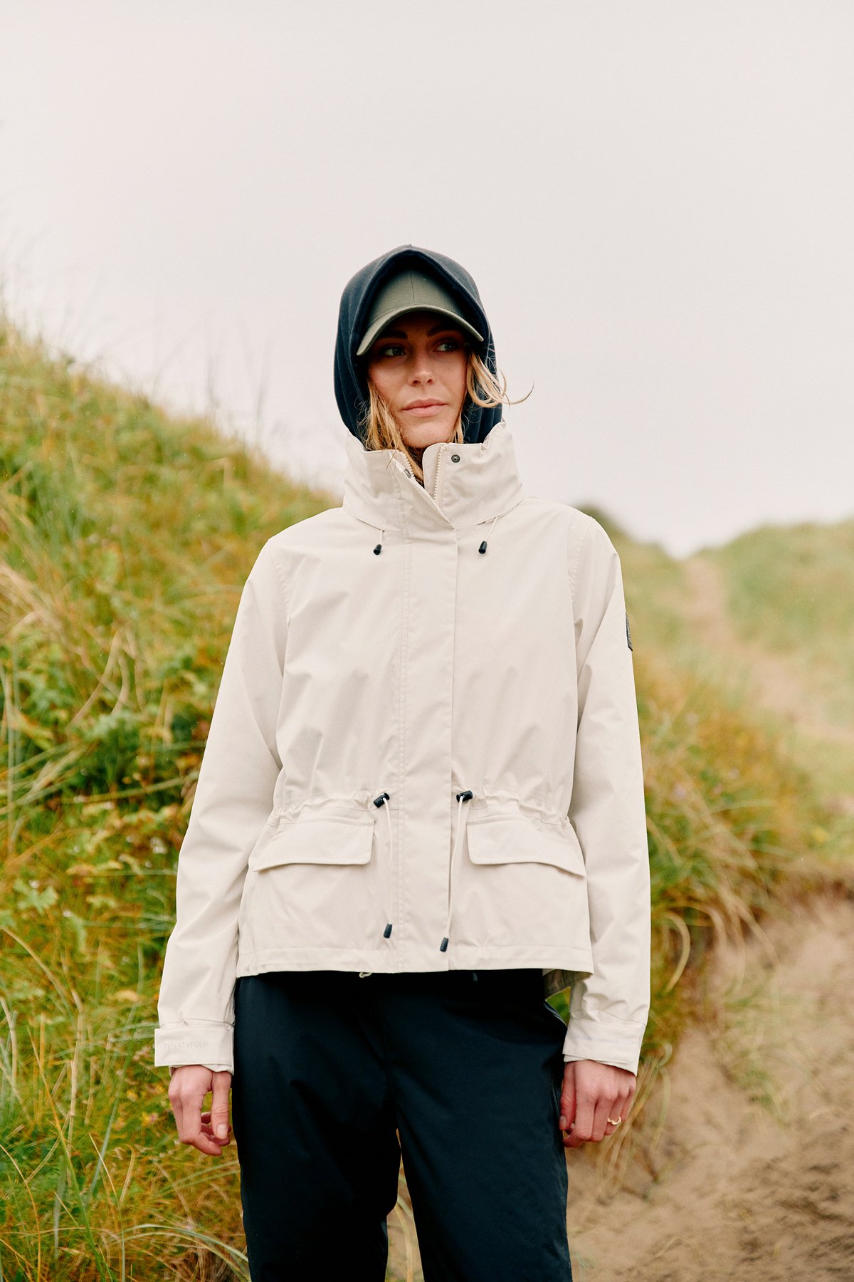 Twentyfour Mode Kaja Skalljakke D Gråhvit