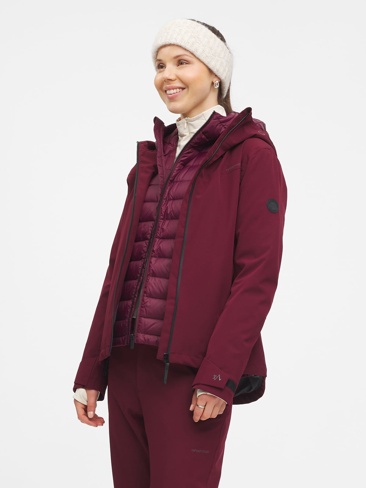 Twentyfour Aurora 2L Skalljakke D M Burgunder