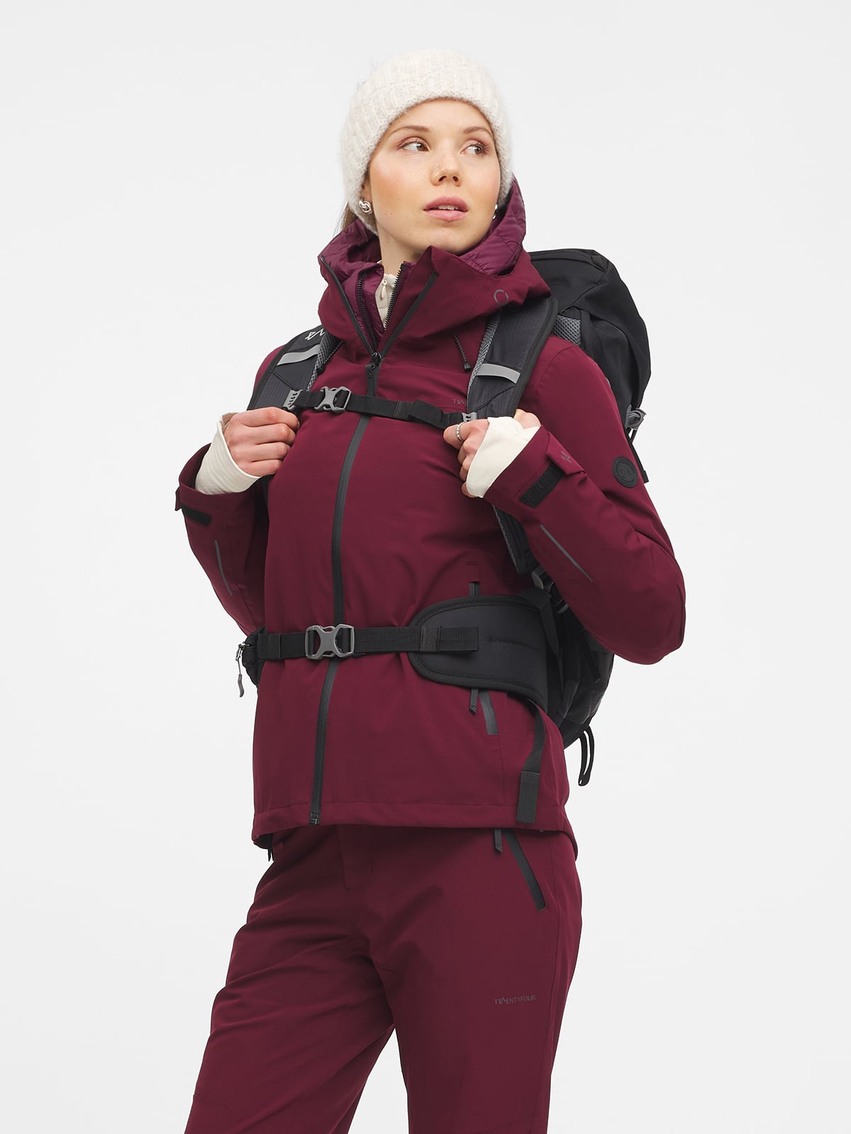 Twentyfour Aurora 2L Skalljakke D M Burgunder