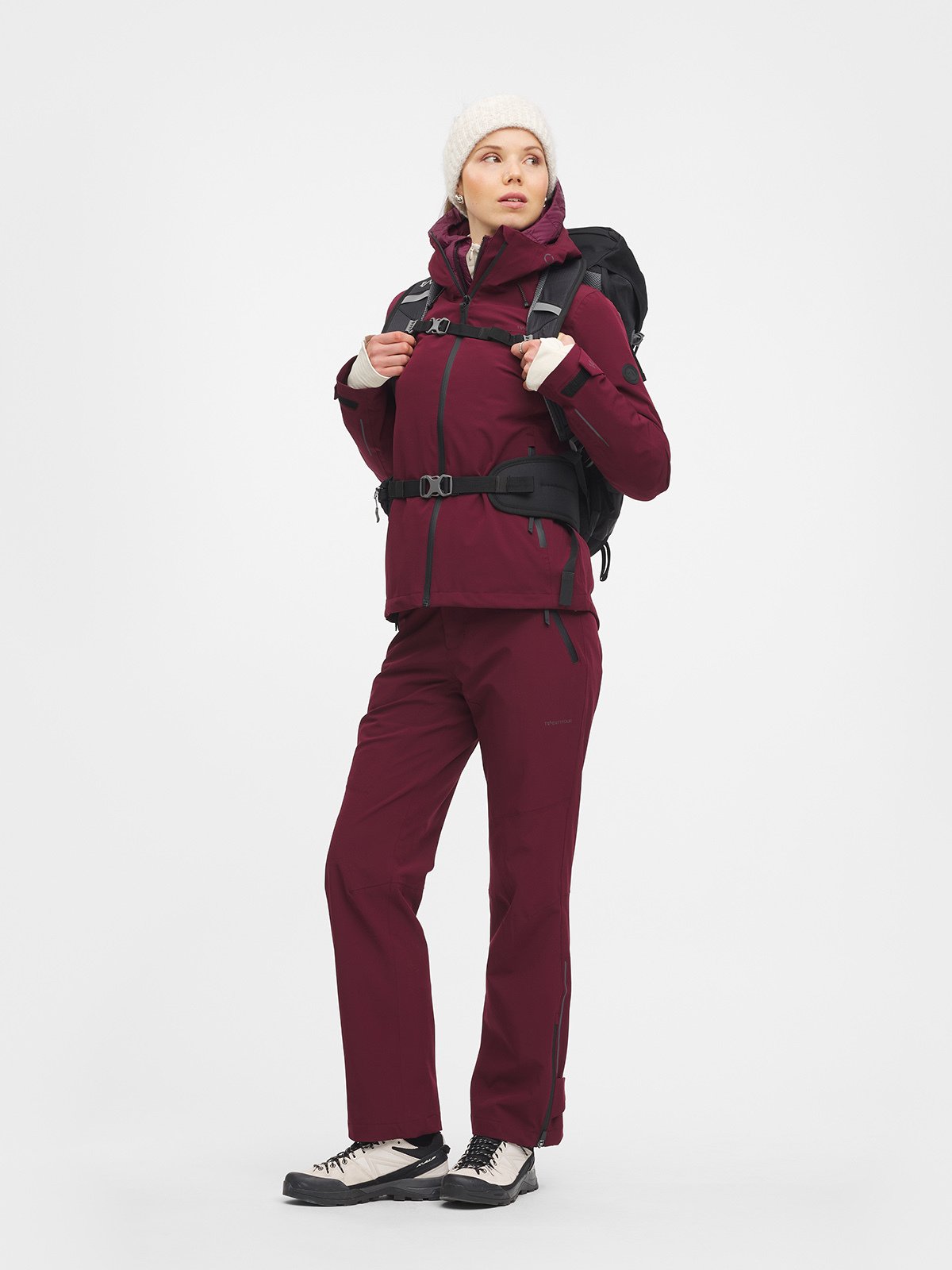Twentyfour Aurora 2L Skalljakke D M Burgunder