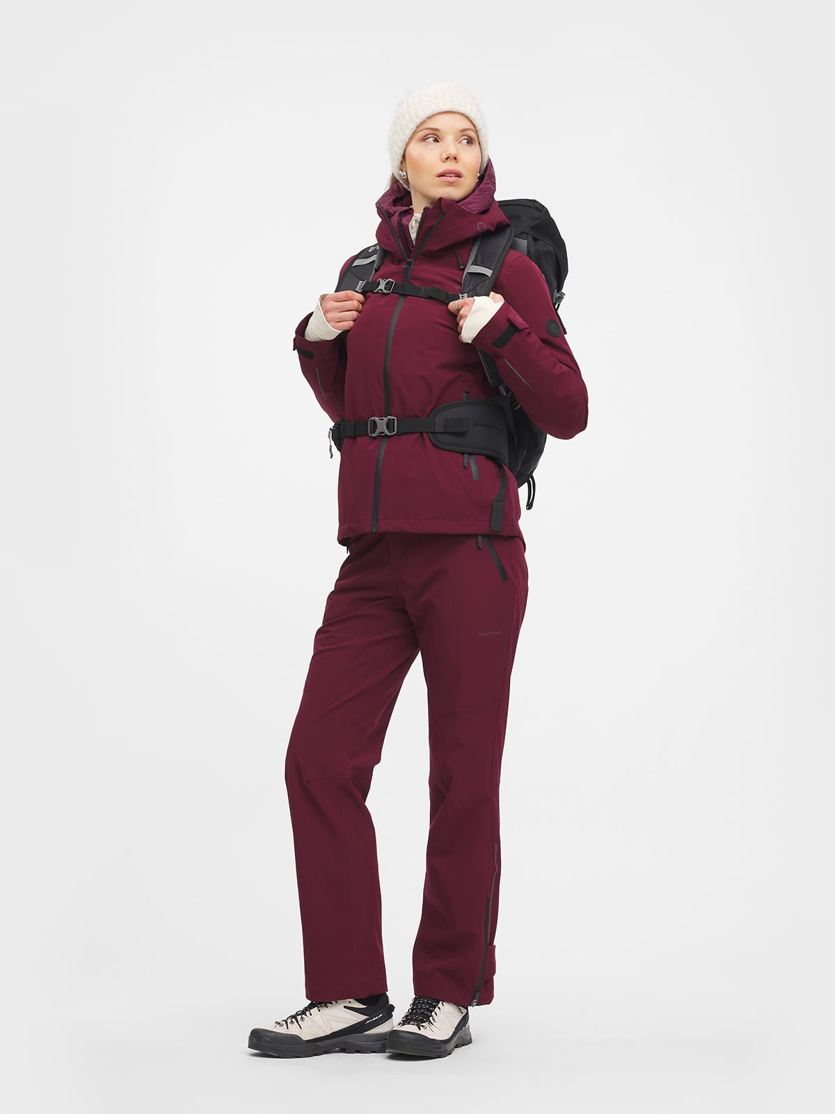 Twentyfour Aurora 2L Skalljakke D M Burgunder