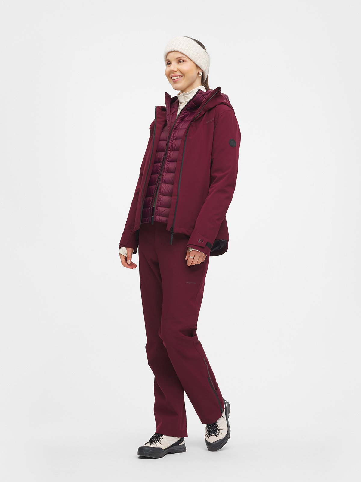 Twentyfour Aurora 2L Skalljakke D M Burgunder