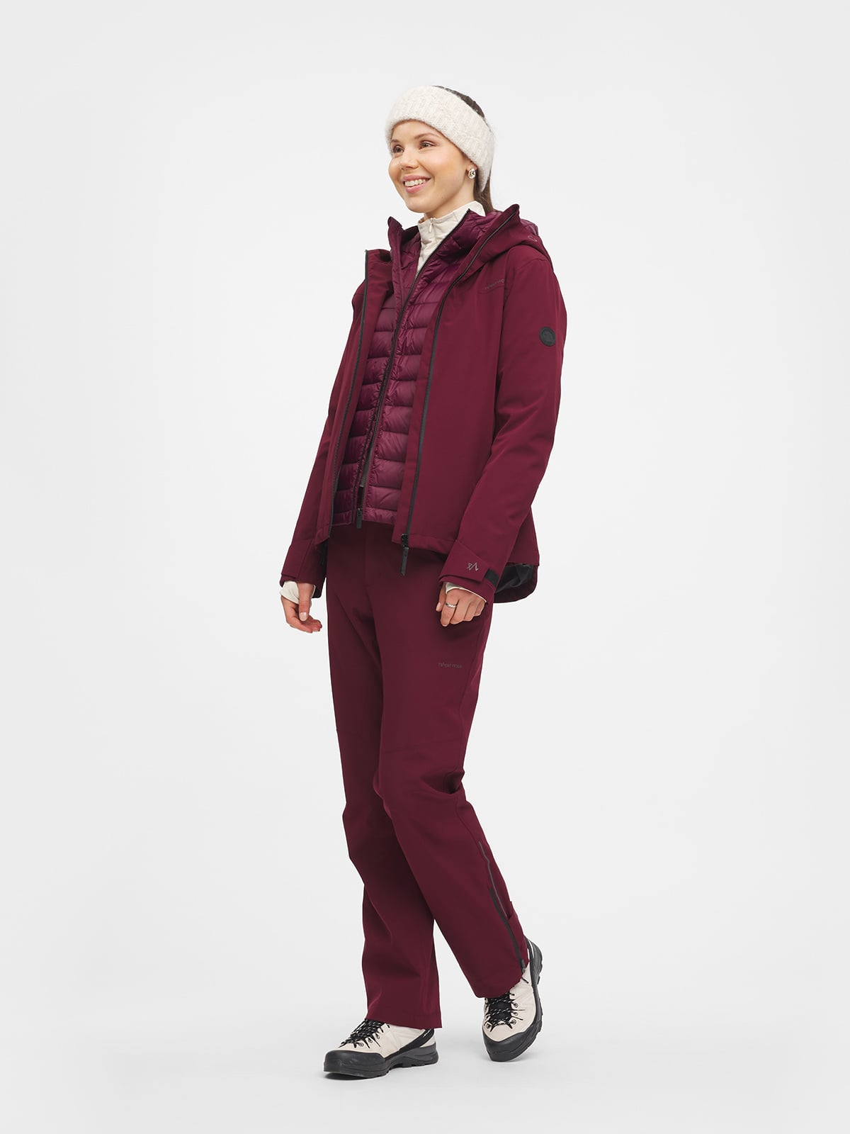 Twentyfour Aurora 2L Skalljakke D M Burgunder