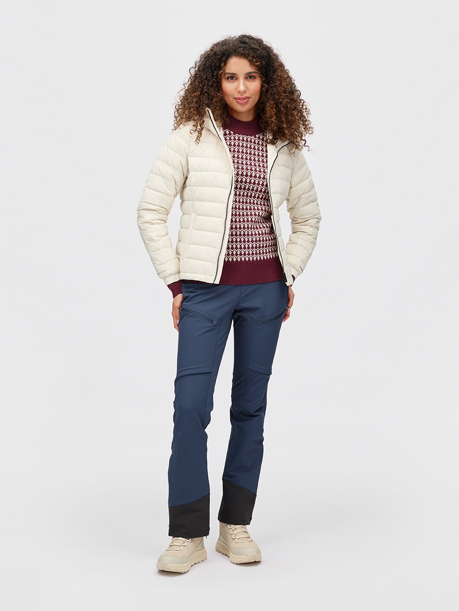 Twentyfour Aurora Lett Dunjakke D Gråhvit