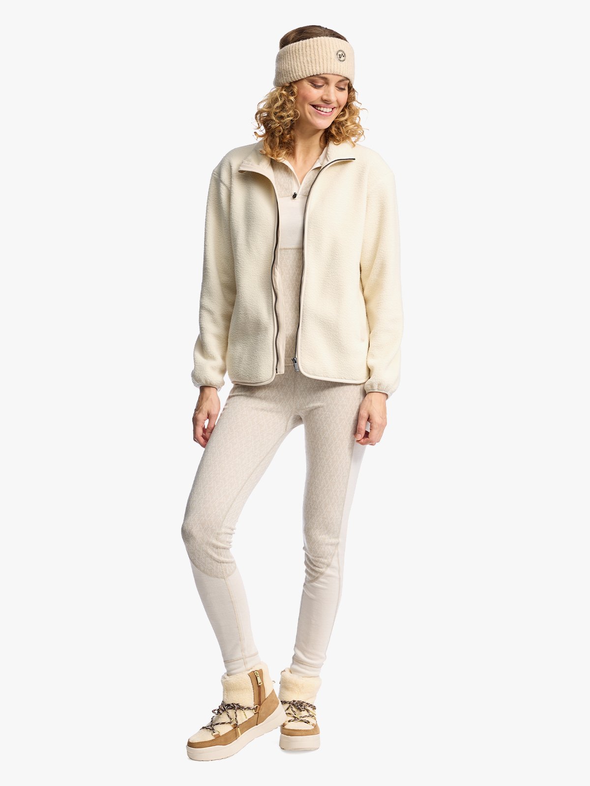 Twentyfour Aurora Pile Jakke D Gråhvit