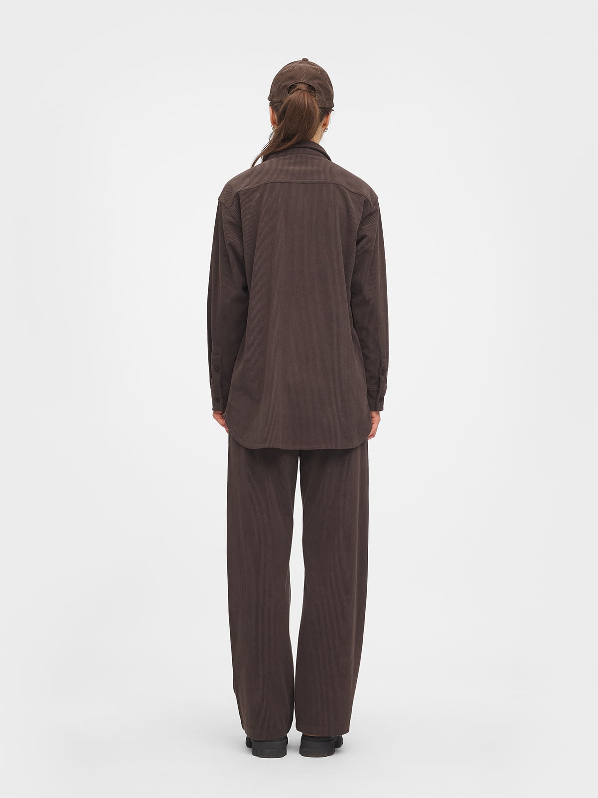 Twentyfour Mode Cord Skjorte D Mørk Brun