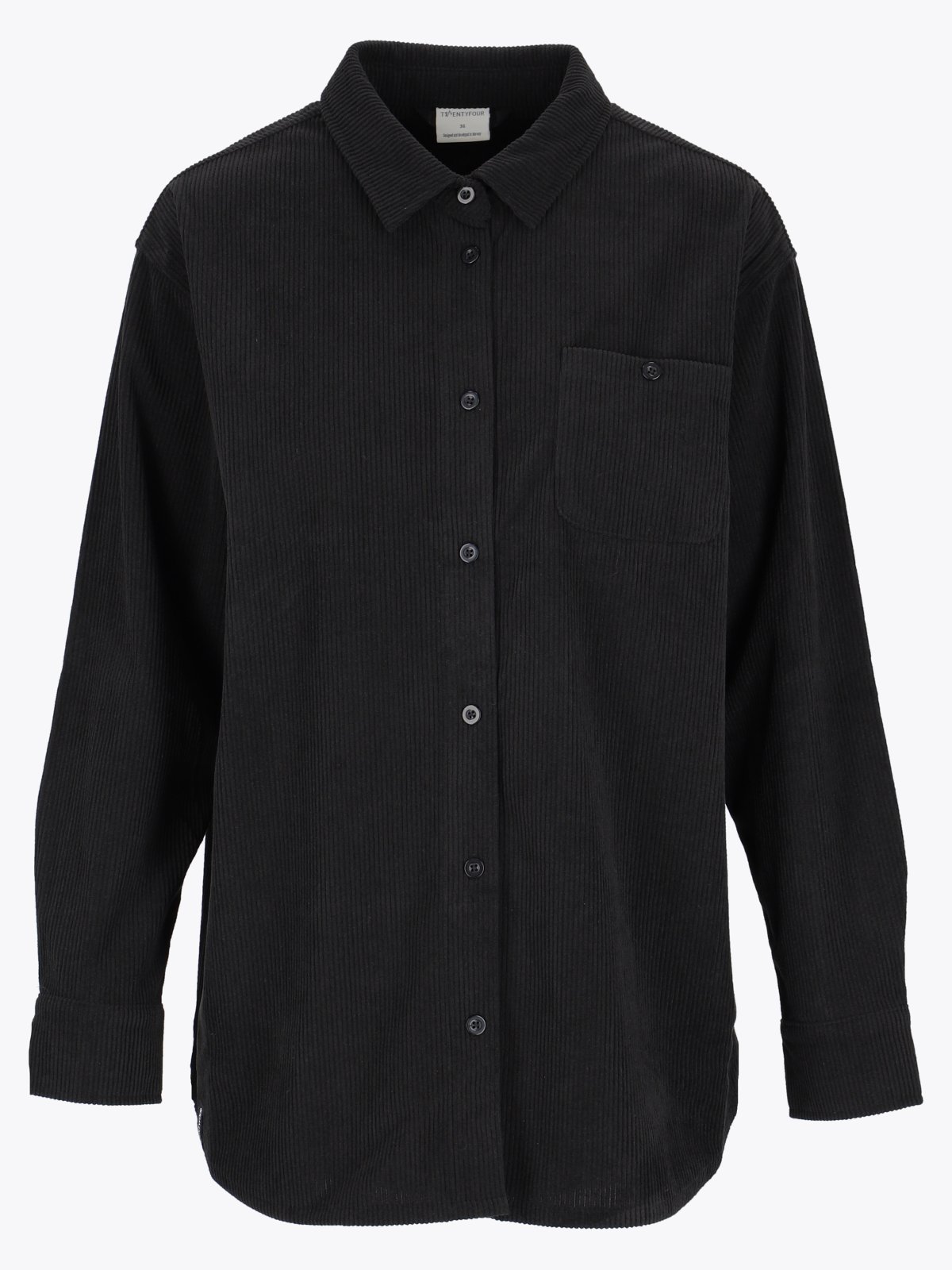 Twentyfour Mode Cord Skjorte D Sort